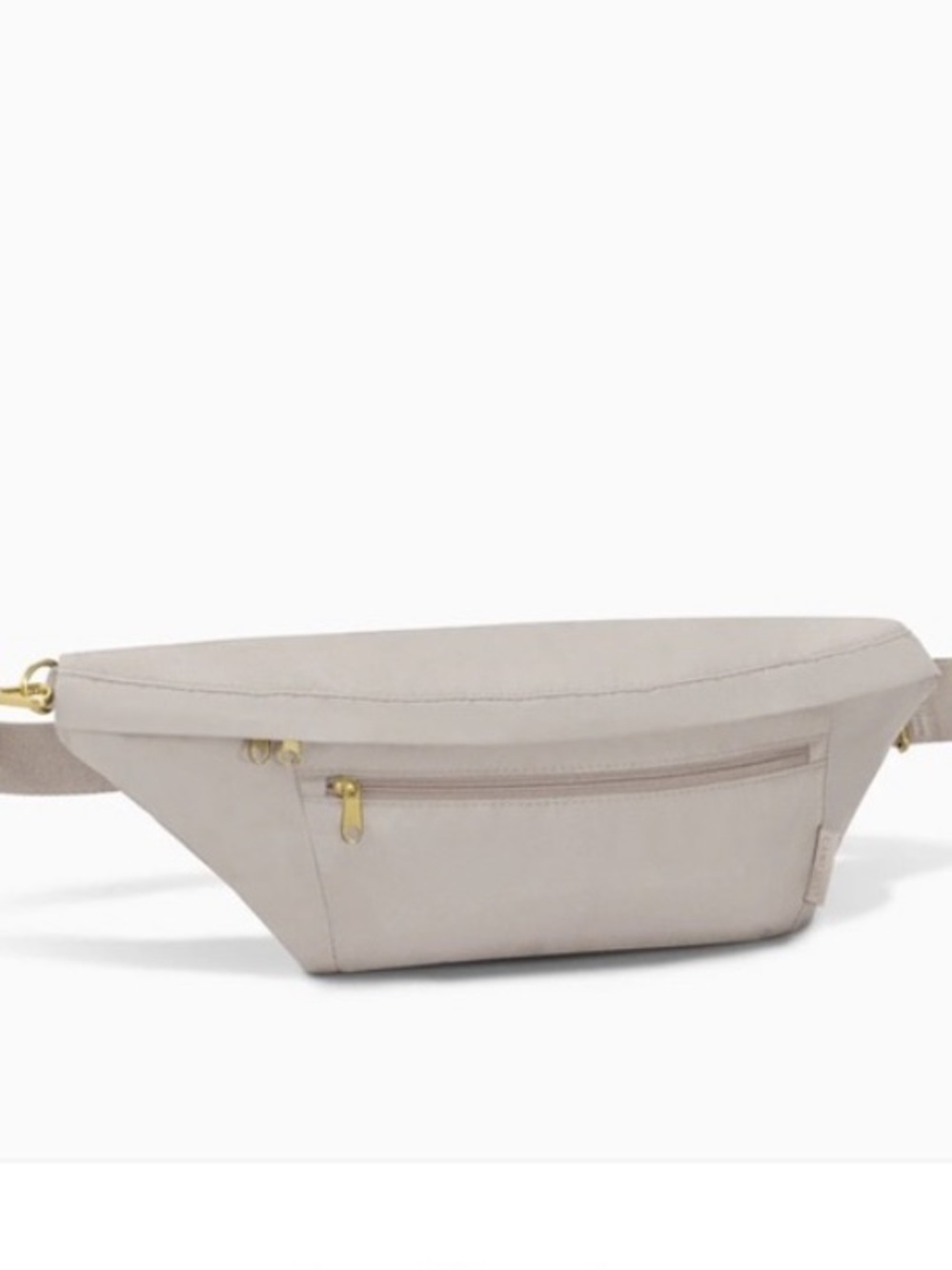 Canvelle Oversized Fanny Pack Bag Grey cream